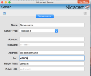 Serverdaten Nicecast